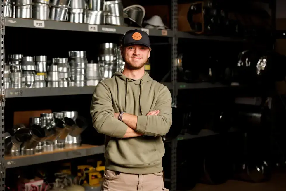 Hunter, installation technician at Osage Air