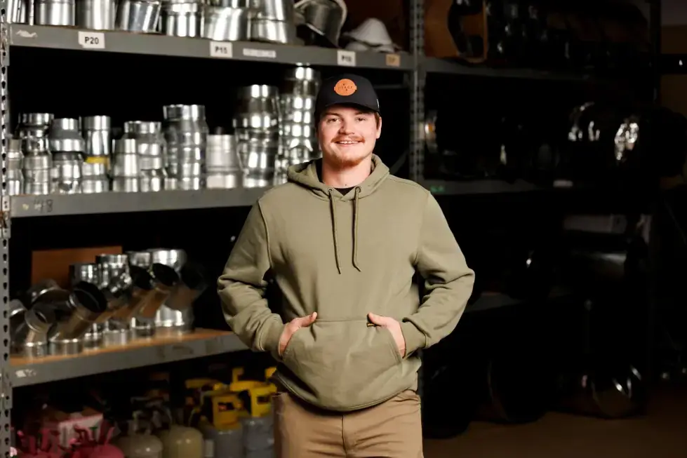 Kayne, installation technician at Osage Air