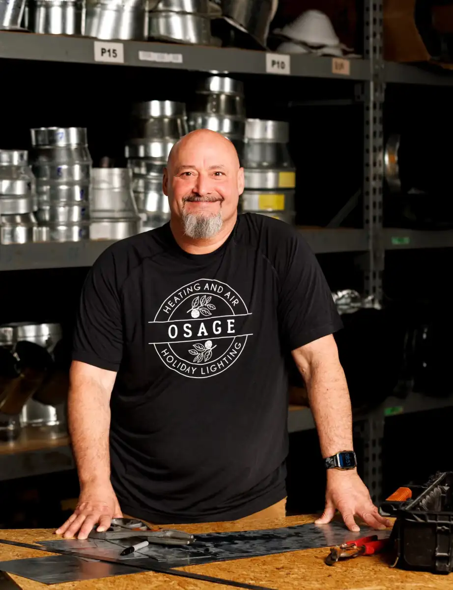 Sam, installation technician at Osage Air